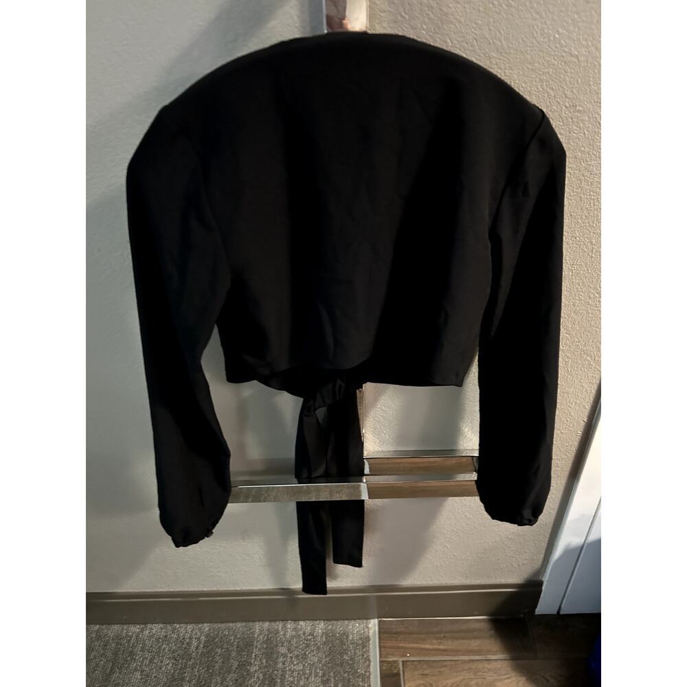 Hutch Tie Front Cropped Long Sleeve Top Size XS - Picture 3 of 6
